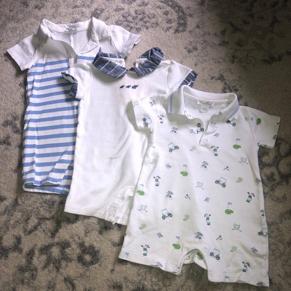 Three one piece rompers
